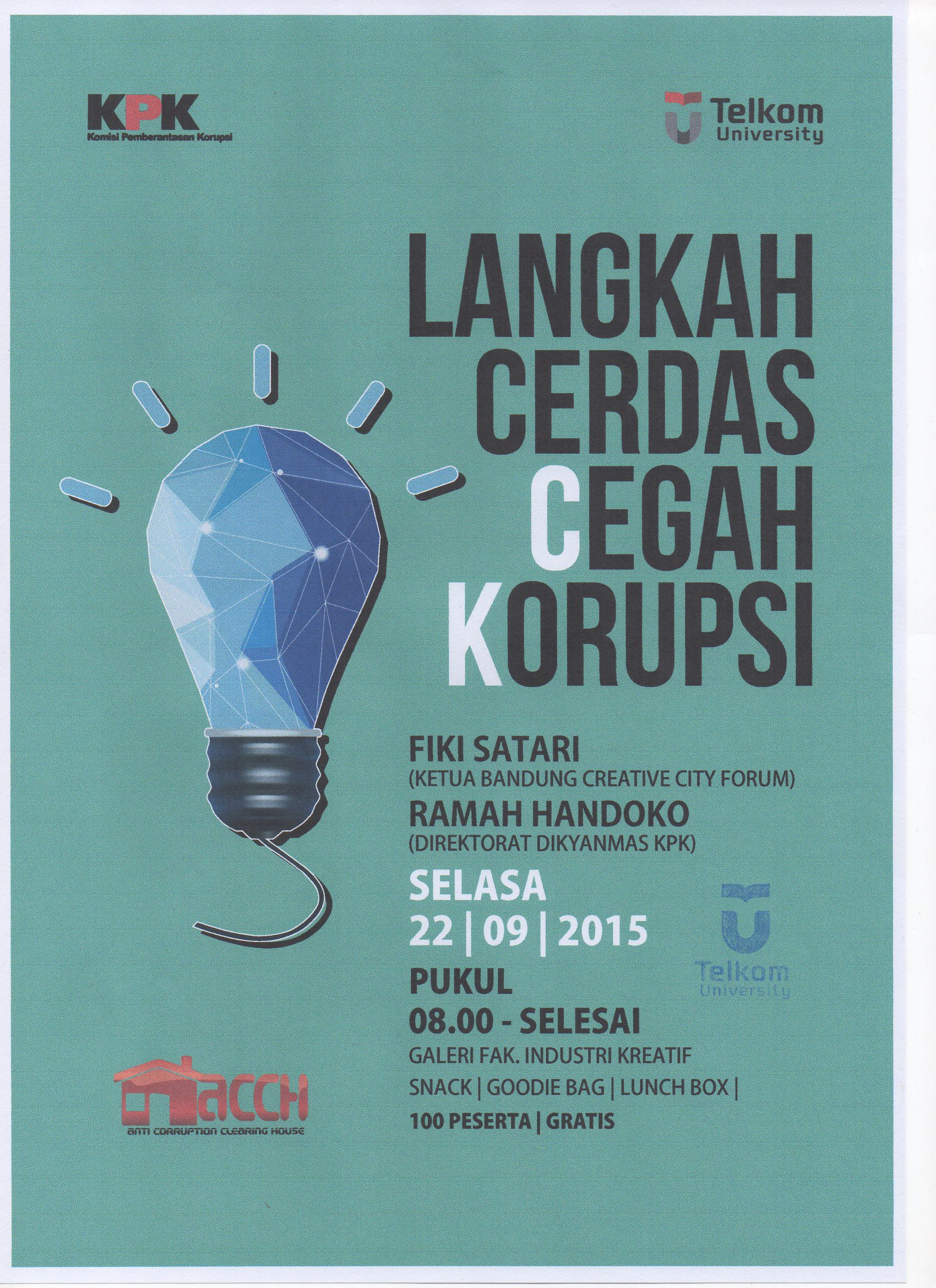 Seminar Langkah Cerdas Cegah Korupsi