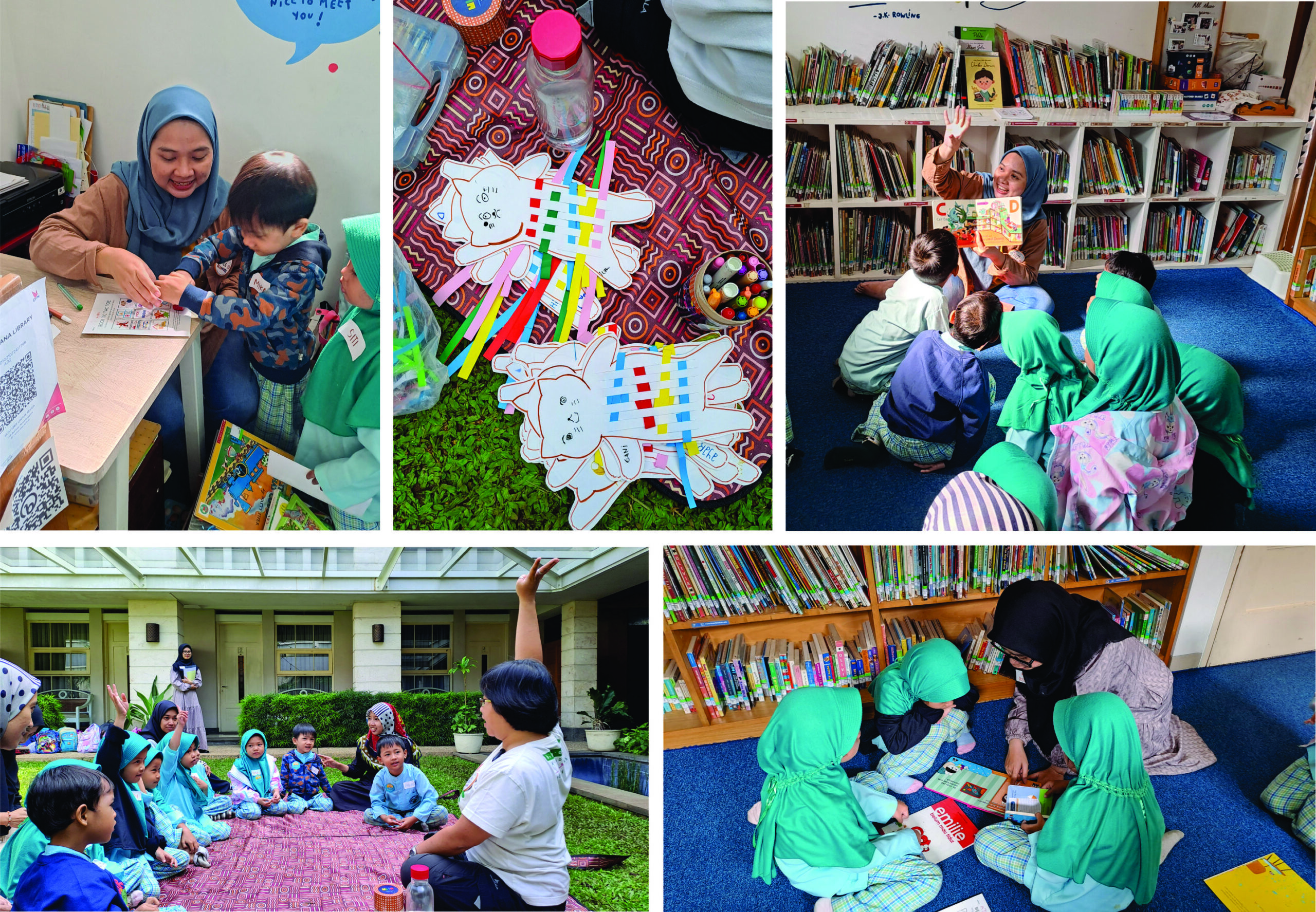 Pengembangan Kemampuan Literasi dan Motorik Halus Anak Usia Dini Melalui WorkshopMultisensory Storytelling dan Pembuatan Prakraya Kriya Sederhana Menggunakan Metode Play-based Learning di Perpustakaan Anak